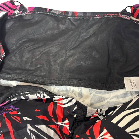 Swim 365 Women's Plus Size Longer-Length Tankini Top - 26 Multi Texture Palm - Picture 12 of 14